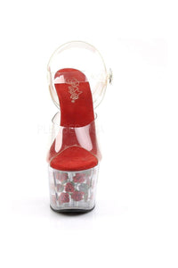 Pleaser ADORE-708FL Platform Sandal in Clear Vinyl