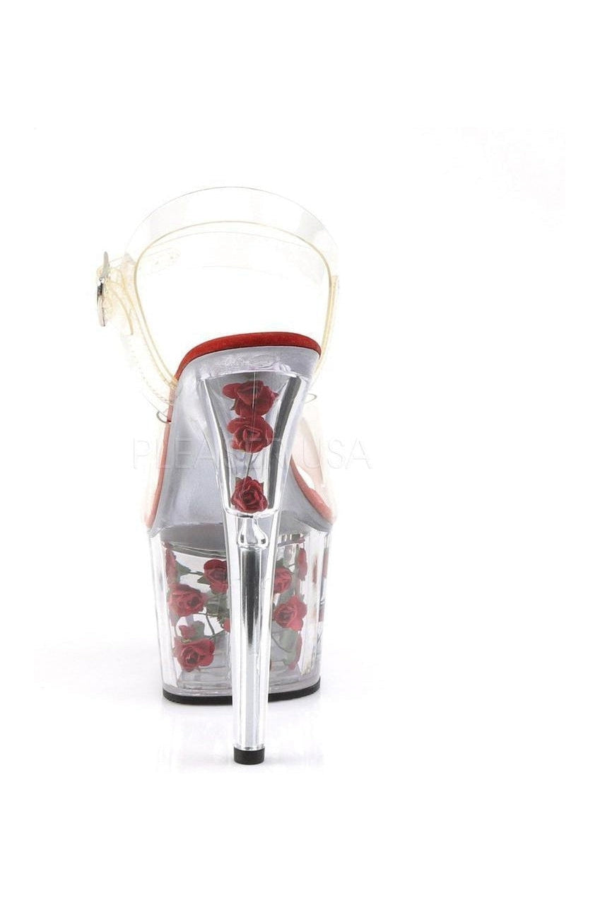 Pleaser ADORE-708FL Platform Sandal in Clear Vinyl