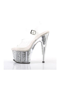 Pleaser ADORE-708G Platform Sandal in Clear Vinyl