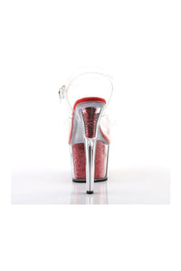 Pleaser ADORE-708G Platform Sandal in Clear Vinyl