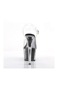Pleaser ADORE-708G Platform Sandal in Clear Vinyl