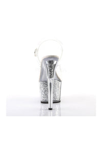 Pleaser ADORE-708G Platform Sandal in Clear Vinyl