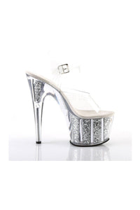 Pleaser ADORE-708G Platform Sandal in Clear Vinyl