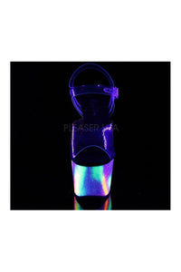 Pleaser ADORE-708GXY Platform Sandal in Clear Vinyl