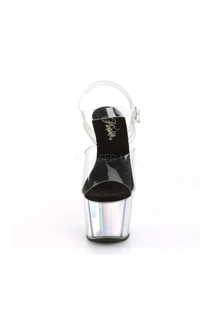 ADORE-708HGI Platform Sandal  | Clear Vinyl