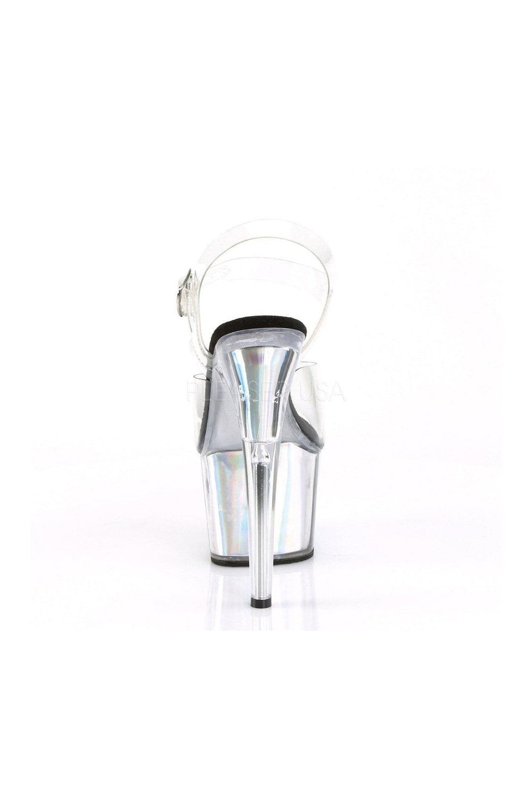 Pleaser ADORE-708HGI Platform Sandal in Clear Vinyl