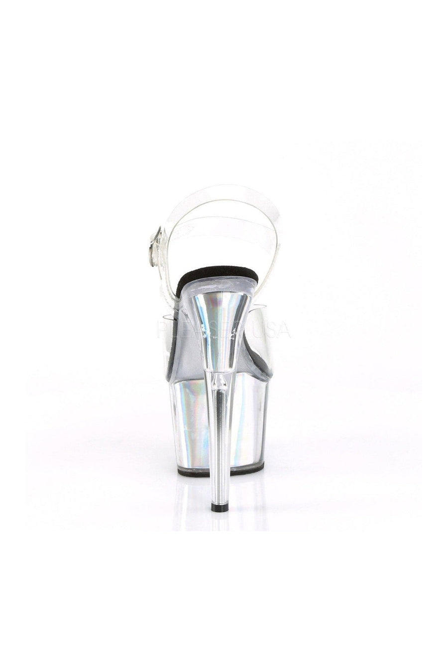 Pleaser ADORE-708HGI Platform Sandal in Clear Vinyl