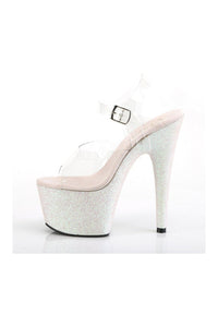 Pleaser ADORE-708HMG Platform Sandals in Clear Vinyl