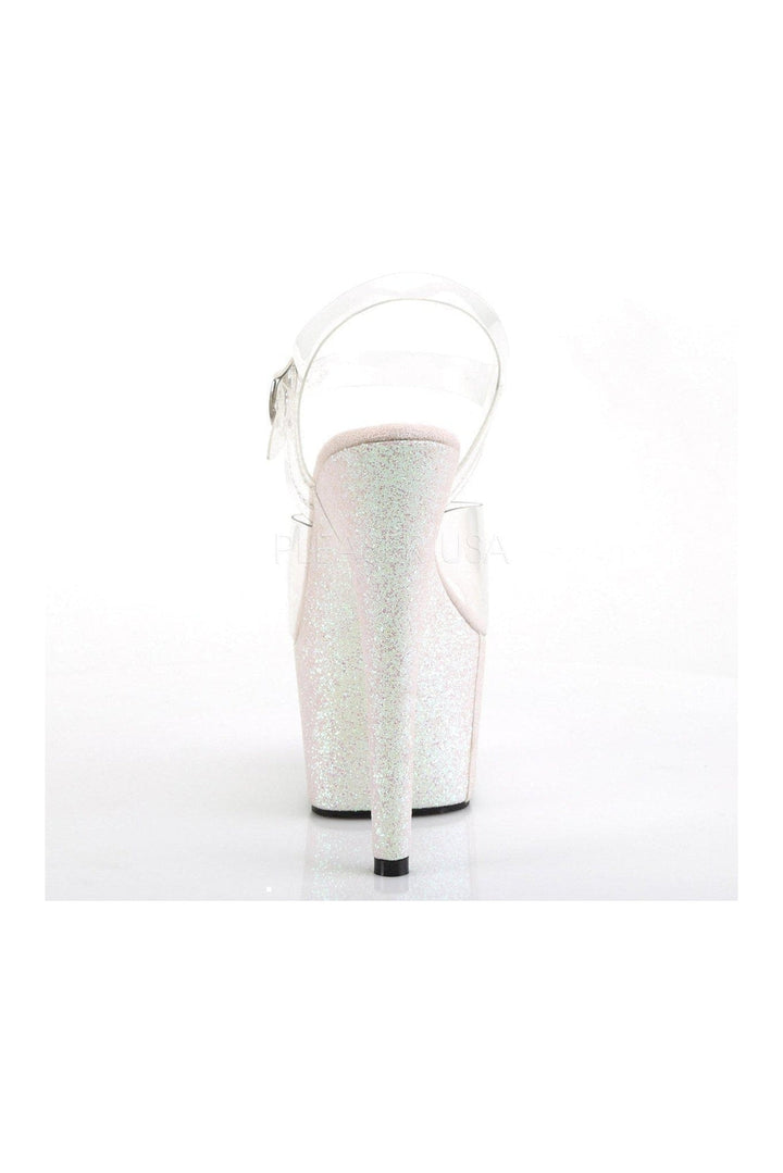 ADORE-708HMG Platform Sandals | Clear Vinyl-Pleaser-Sandals-SEXYSHOES.COM