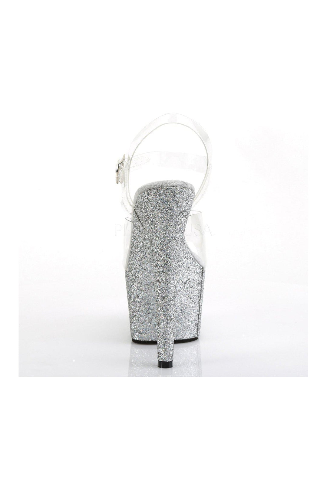 Pleaser ADORE-708HMG Platform Sandals in Clear Vinyl