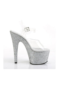 Pleaser ADORE-708HMG Platform Sandals in Clear Vinyl