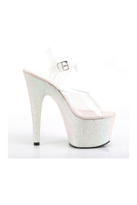 Pleaser ADORE-708HMG Platform Sandals in Clear Vinyl