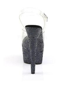 Pleaser ADORE-708LG Platform Sandal in Black Vinyl