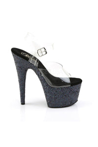 Pleaser ADORE-708LG Platform Sandal in Black Vinyl