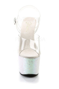 Pleaser ADORE-708LG Platform Sandal in Clear Vinyl