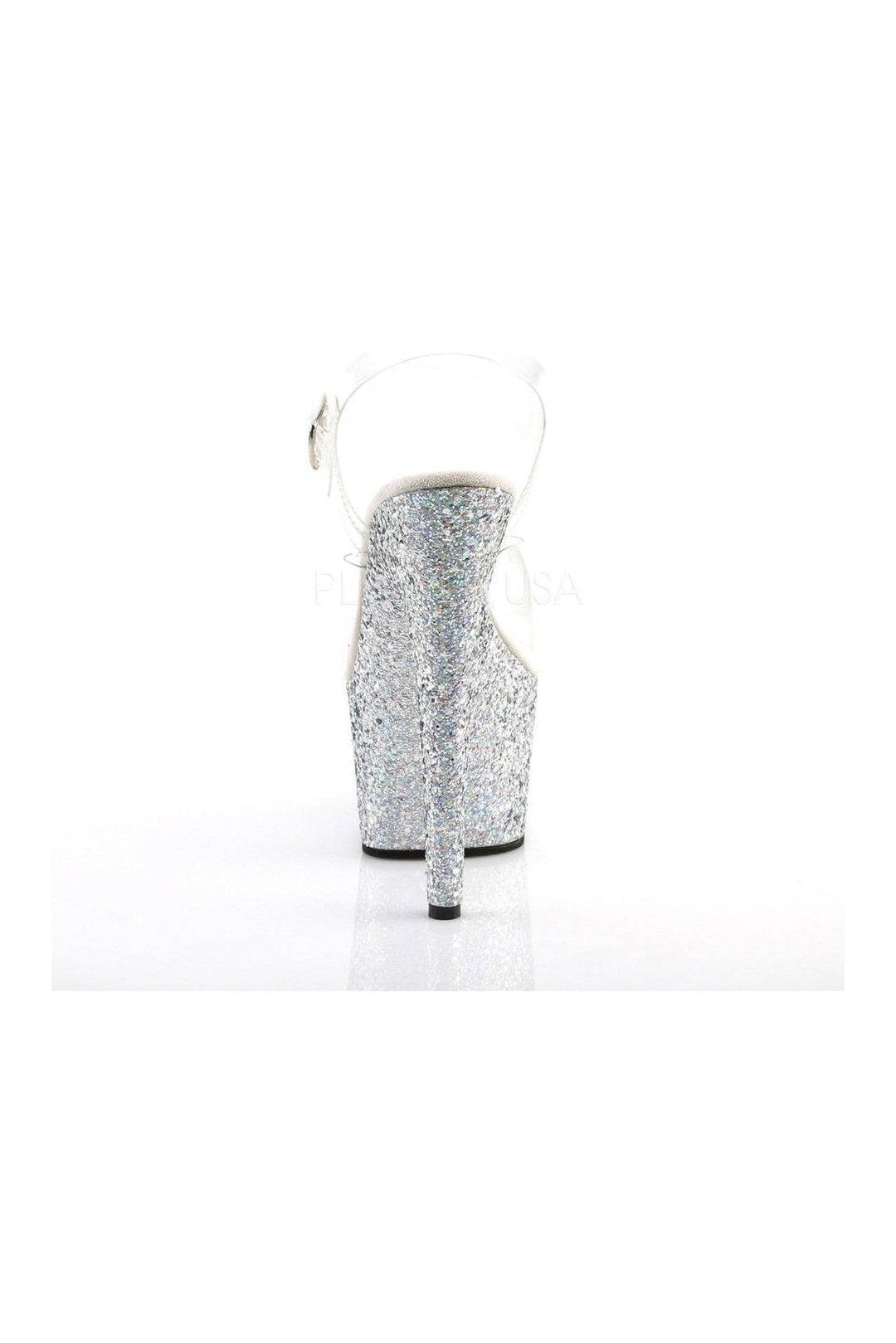 Pleaser ADORE-708LG Platform Sandal in Clear Vinyl