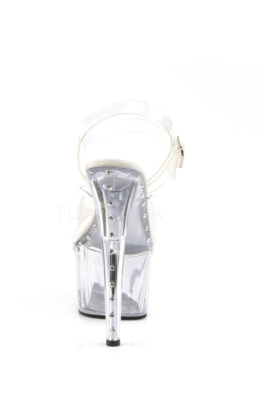Pleaser ADORE-708LS Platform Sandal in Clear Vinyl