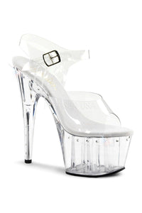 Pleaser ADORE-708LS Platform Sandal in Clear Vinyl from SexyShoes.com