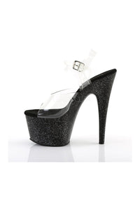 Pleaser ADORE-708MG Platform Sandal in Black Vinyl