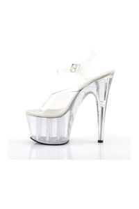 Pleaser ADORE-708MG Platform Sandal in Clear Vinyl