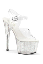 ADORE-708MG Platform Sandal  | Clear Vinyl