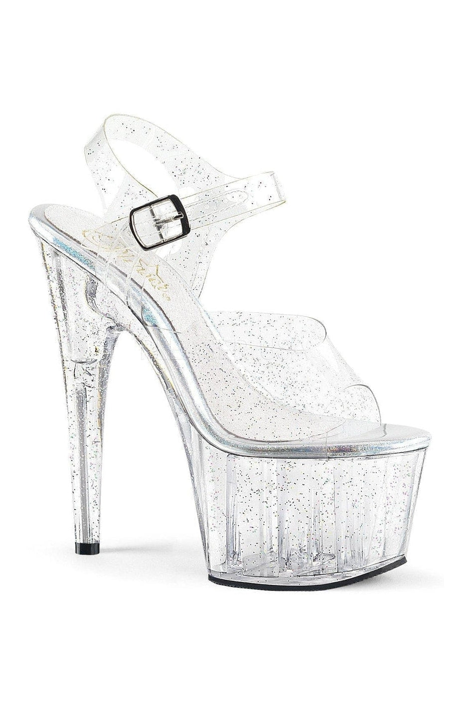 ADORE-708MMG Platform Sandal | Clear Vinyl-Pleaser-Clear-Sandals-SEXYSHOES.COM