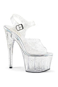 ADORE-708MMG Platform Sandal  | Clear Vinyl