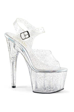 ADORE-708MMG Platform Sandal  | Clear Vinyl