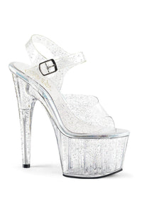 Pleaser ADORE-708MMG Platform Sandal in Clear Vinyl from SexyShoes.com