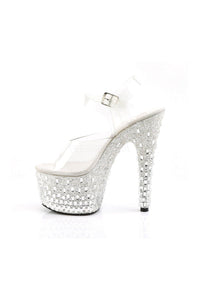 Pleaser ADORE-708MR-5 Platform Sandal in Clear Vinyl