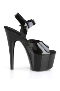Pleaser ADORE-708N Platform Sandal in Black Faux Leather