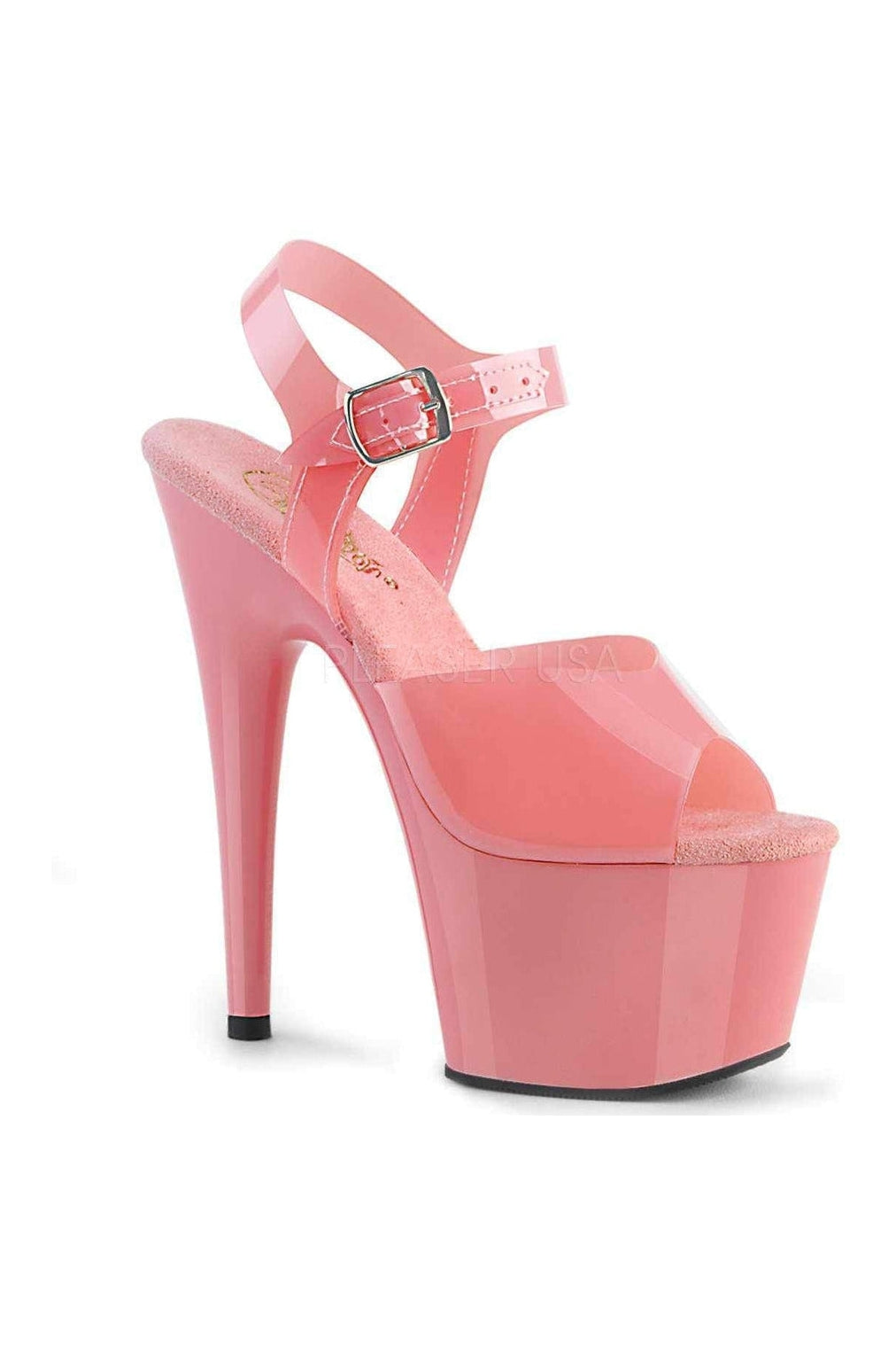 ADORE-708N Platform Sandal | Pink Faux Leather-Pleaser-SEXYSHOES.COM