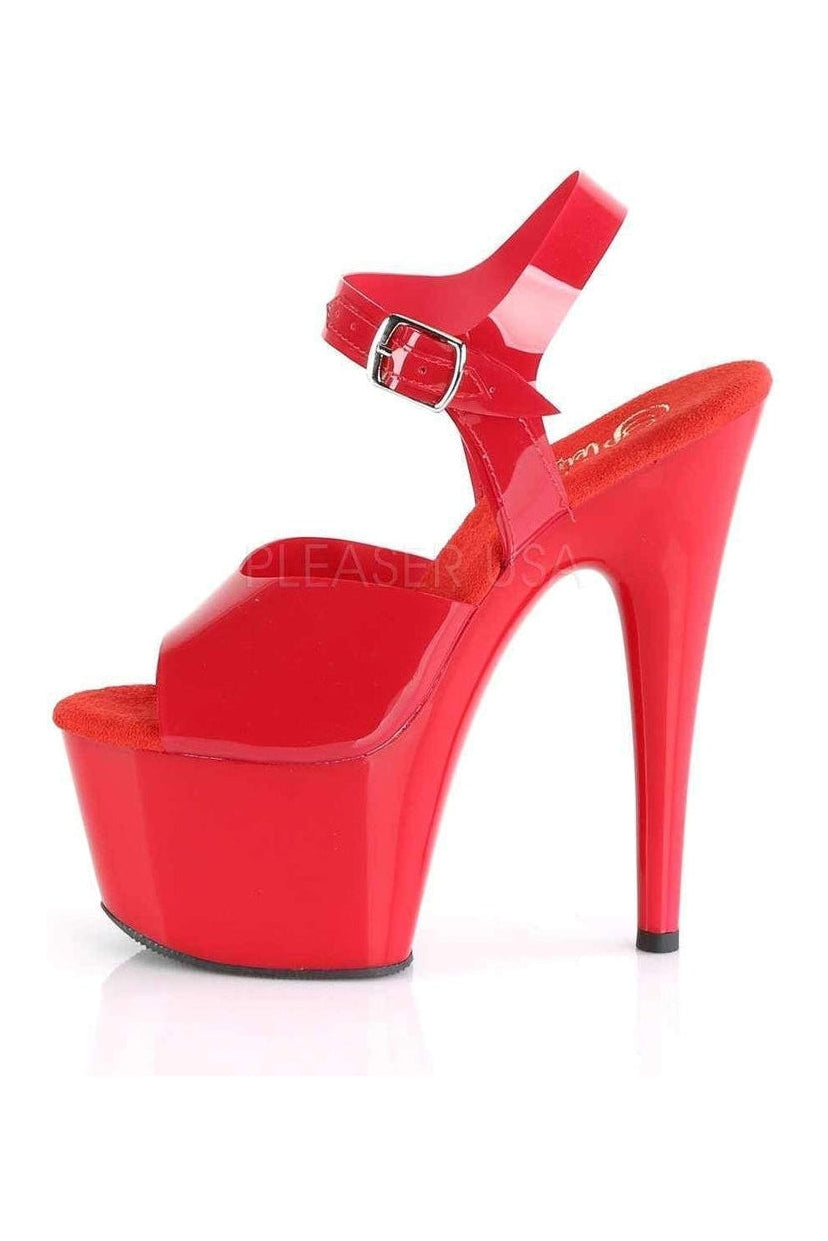 Pleaser ADORE-708N Platform Sandal in Red Patent