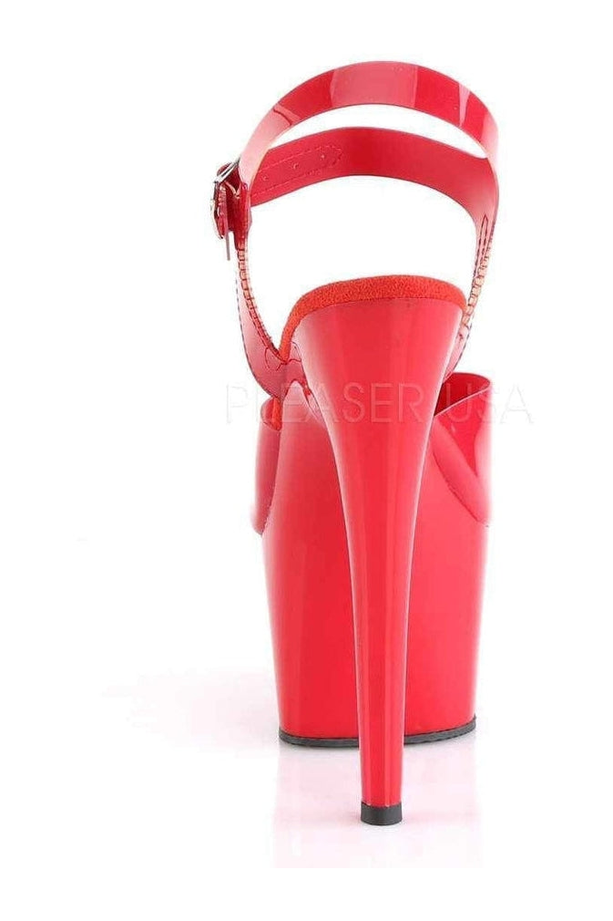 Pleaser ADORE-708N Platform Sandal in Red Patent