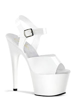 ADORE-708N Platform Sandal | White Faux Leather