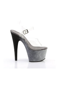 Pleaser ADORE-708OMBRE Platform Sandal in Black Vinyl