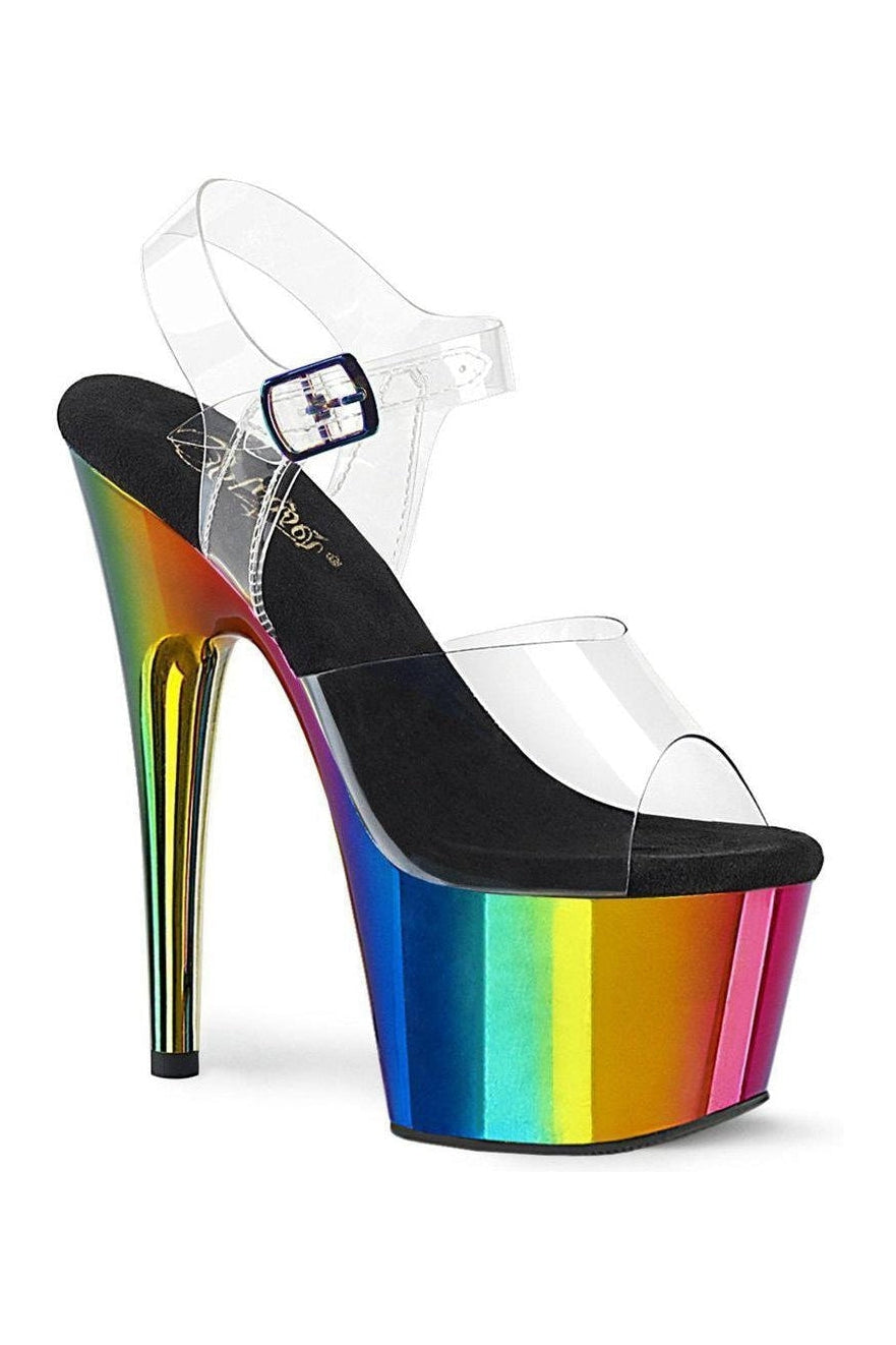 Pleaser ADORE-708RC Sandal in Clear Vinyl from SexyShoes.com