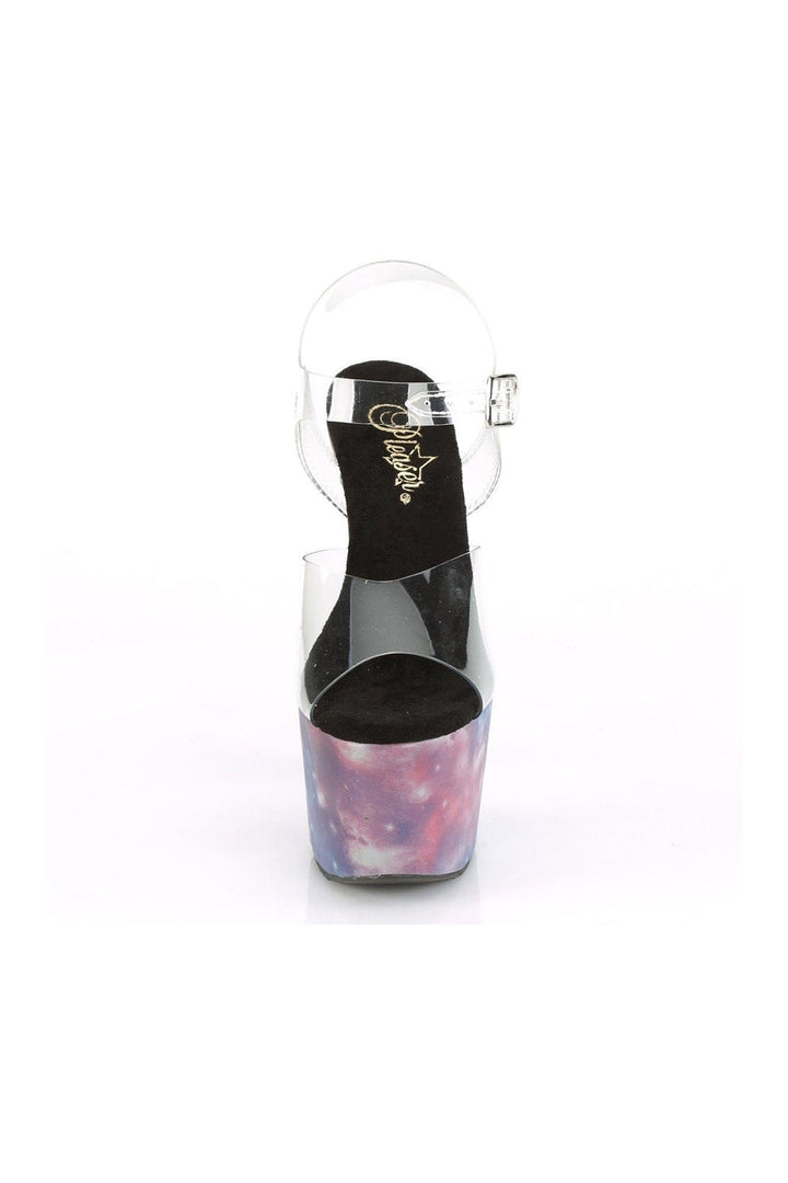 ADORE-708REFL Exotic Platform Sandal | Clear Vinyl