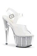 ADORE-708SRS Platform Sandal  | Clear Vinyl