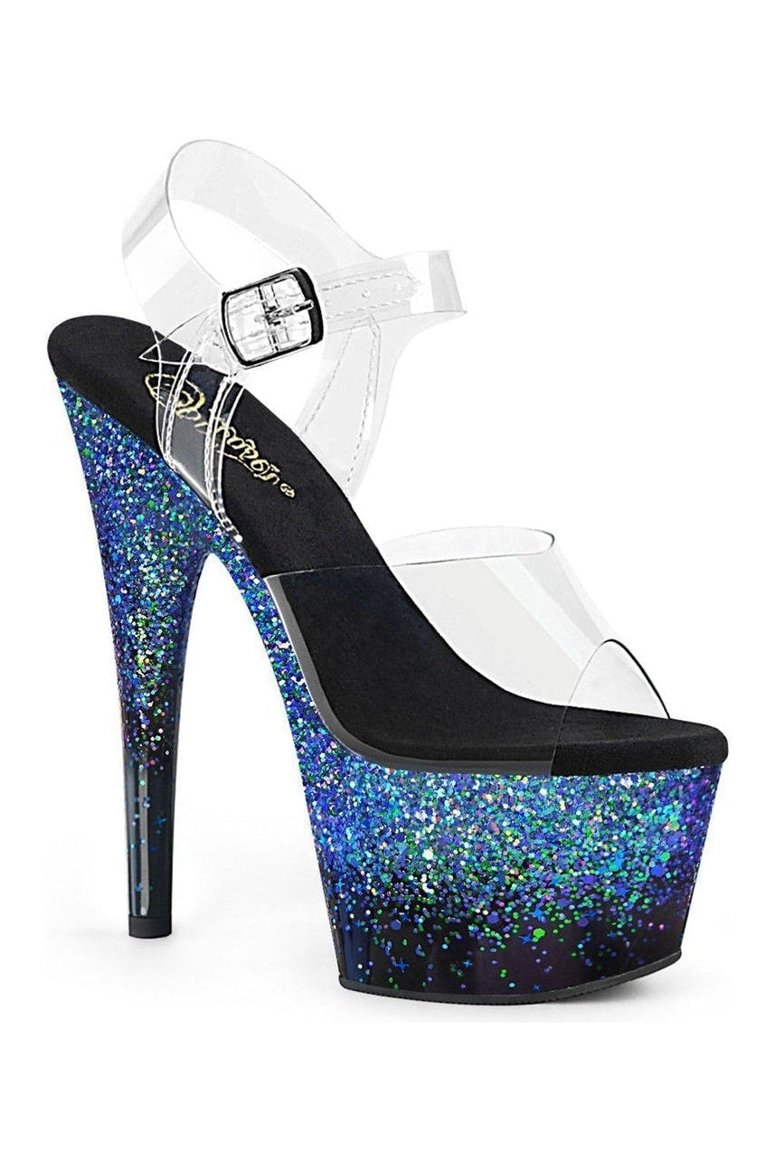 Pleaser Blue Sandals Platform Stripper Shoes | Buy at Sexyshoes.com