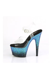 Pleaser ADORE-708SS Exotic Sandal in Blue Vinyl