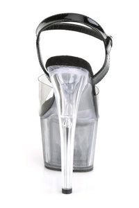 Pleaser ADORE-708T-1 Exotic Sandal in Black Vinyl