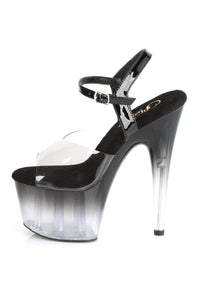 Pleaser ADORE-708T-2 Sandal in Black Vinyl