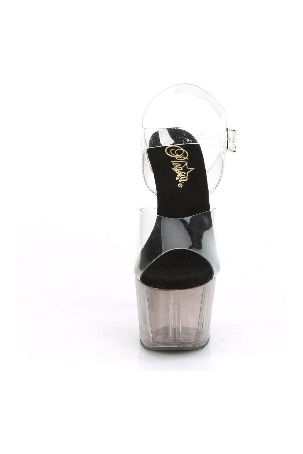 Pleaser ADORE-708T Exotic Sandal in Clear Vinyl