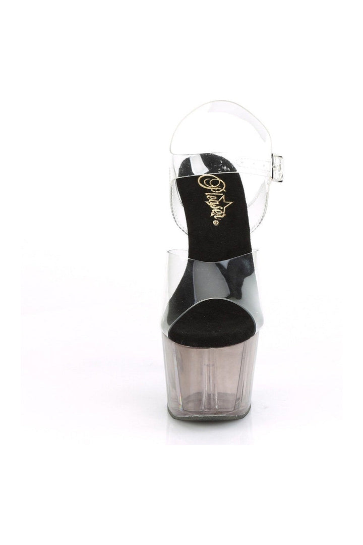 ADORE-708T Exotic Sandal | Clear Vinyl