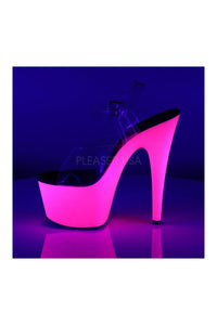 Pleaser ADORE-708UV Platform Sandal in Clear Vinyl