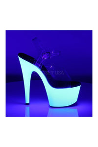 Pleaser ADORE-708UV Platform Sandal in Clear Vinyl