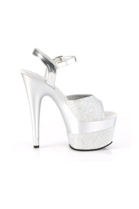 Pleaser ADORE-709-2G Platform Sandal in Silver Glitter