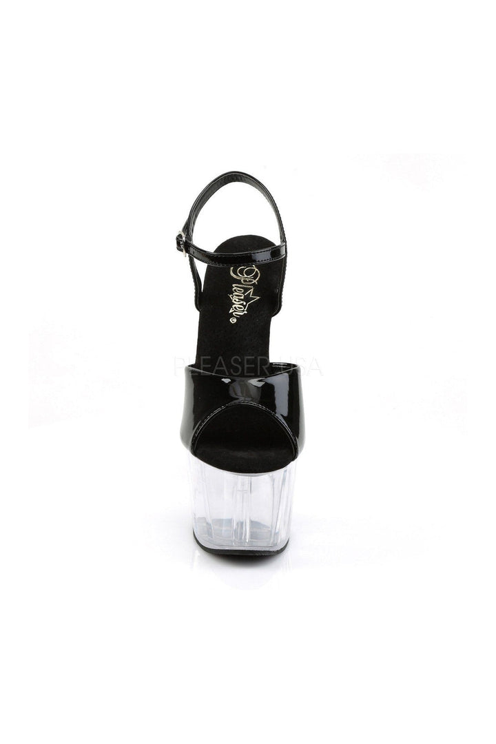 ADORE-709 Platform Sandal  | Black Patent