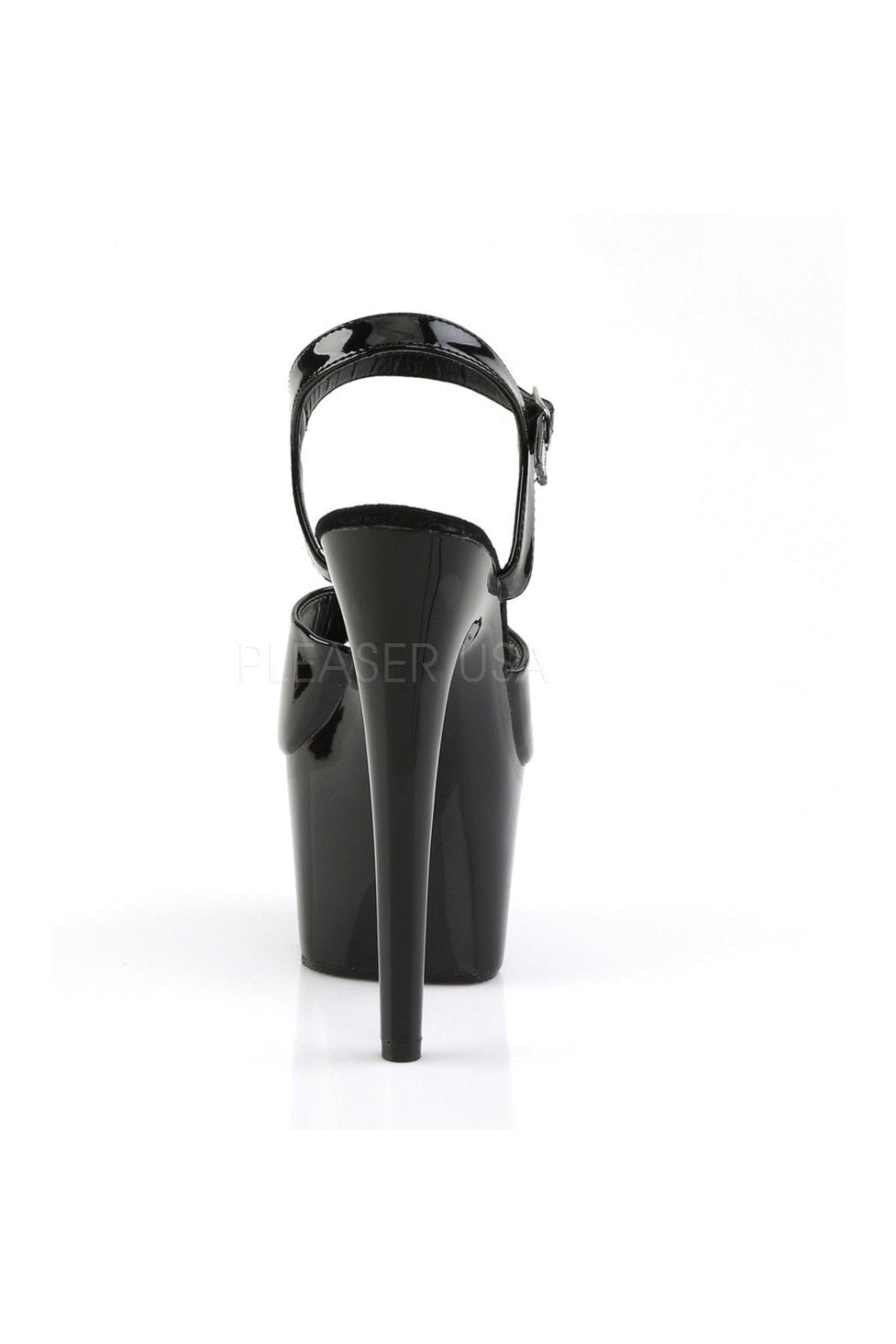 ADORE-709 Platform Sandal | Black Patent-Pleaser-Sandals-SEXYSHOES.COM